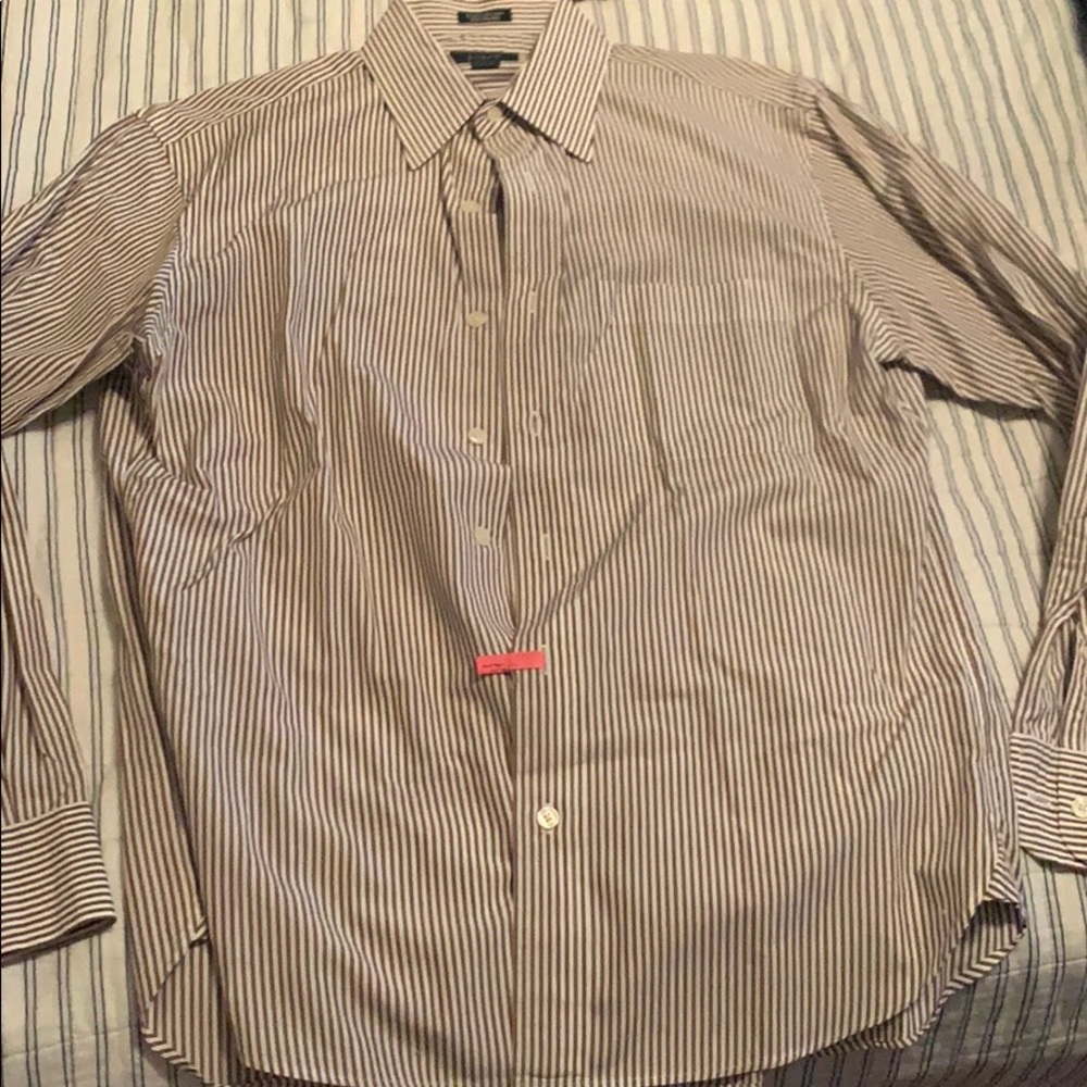 J. CREW COLLARD STRIPED BUTTON DOWN. SIZE S.